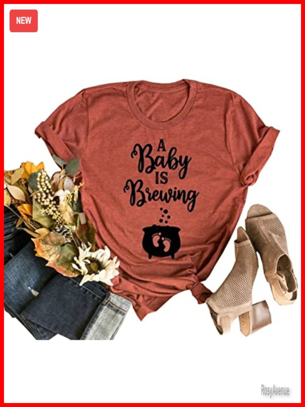 A Baby is Brewing Shirt Women Halloween Pregnancy Announcement Maternity Tee
